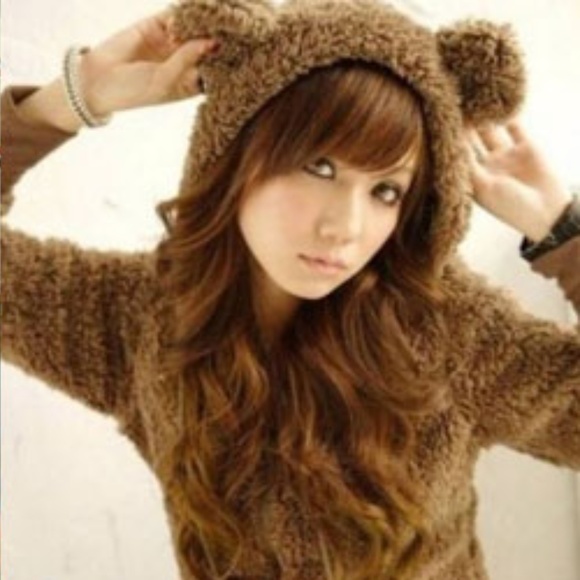 Jackets & Blazers - Furry Bear Zippered Hoodie